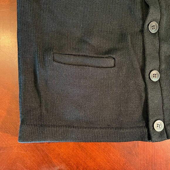 vintage Dennis Mens YL Green Acrylic Button-Up Cardigan Sweater - Picture 7 of 12